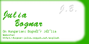 julia bognar business card